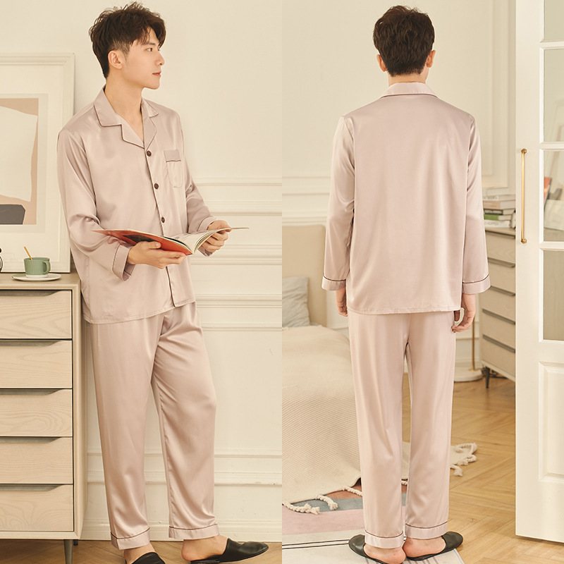 Herr Loungewear Långärmad Röd Set Pyjamas