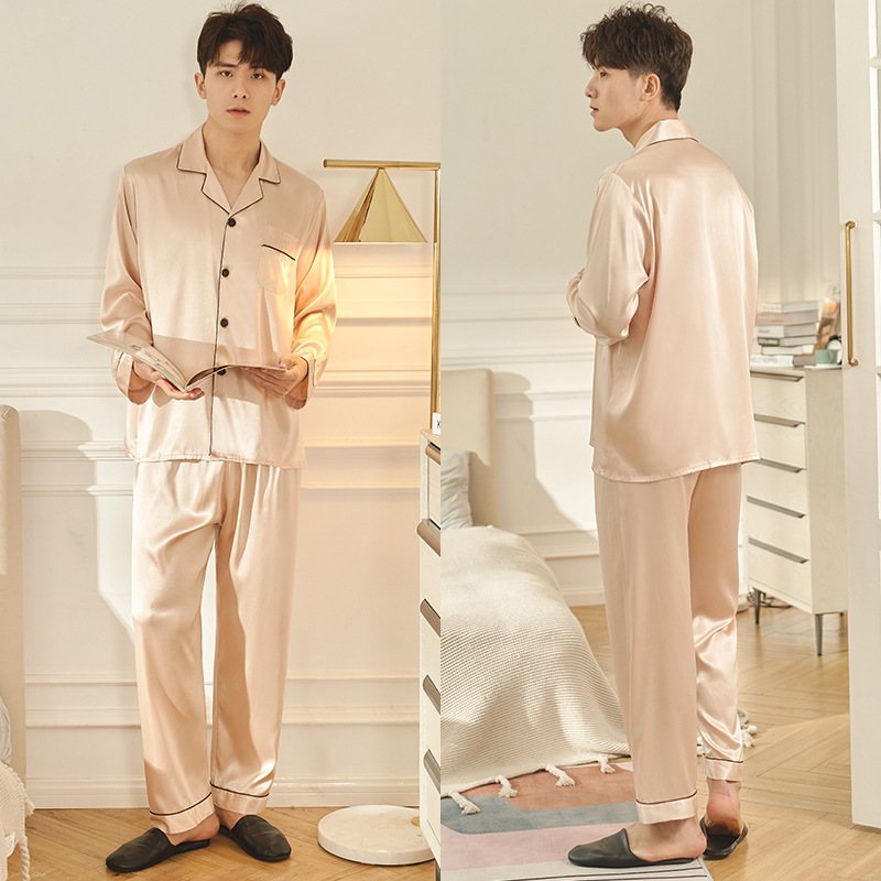 Herr Loungewear Långärmad Röd Set Pyjamas