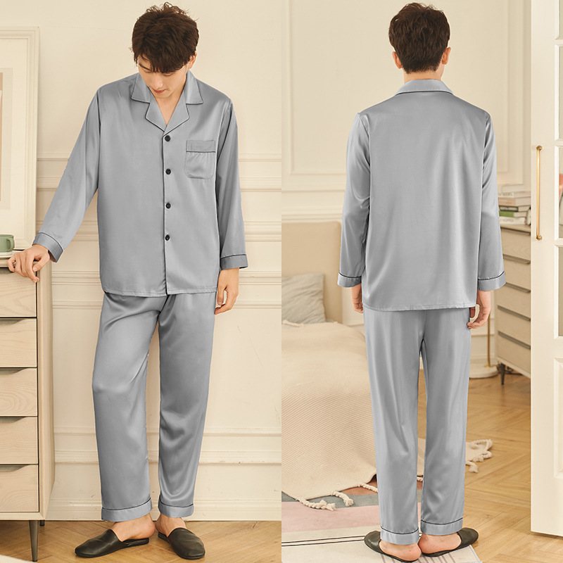 Herr Loungewear Långärmad Röd Set Pyjamas