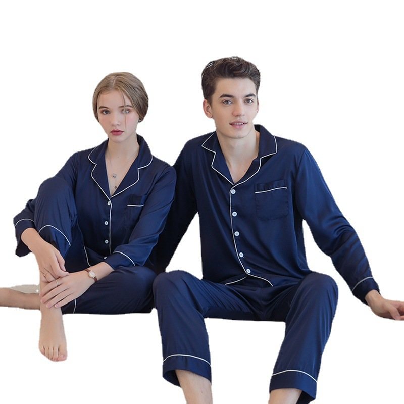 Herrpyjamas Långärmad Kofta Lapel Set Fashion Homewear