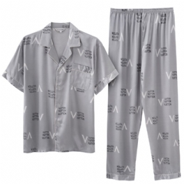 Sidenpyjamas Herrset Loungewear