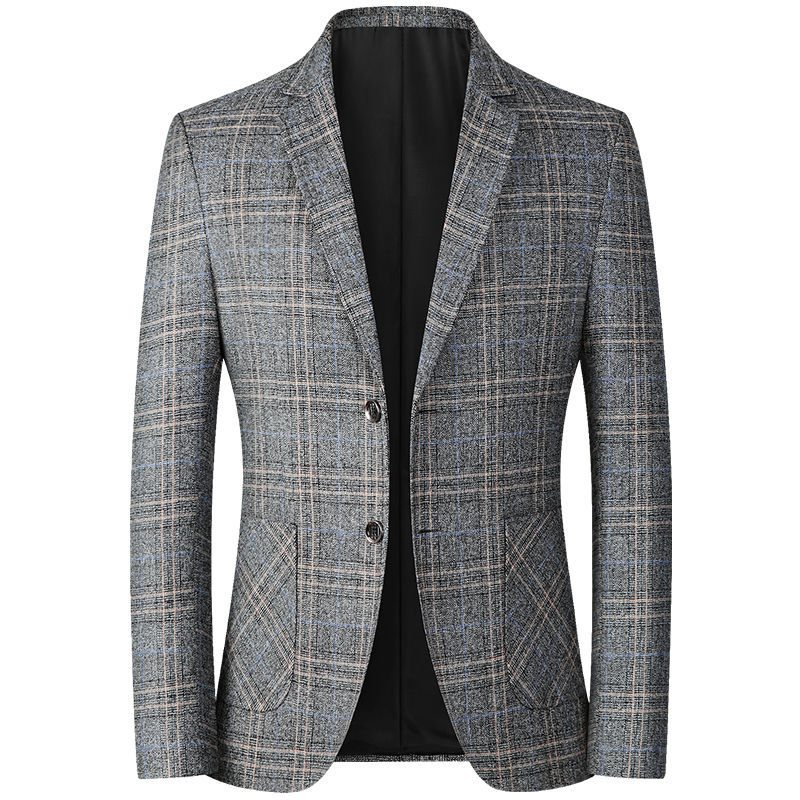 2024 Blazers För Män Casual Spring Tunn Sektion Pläd Trend