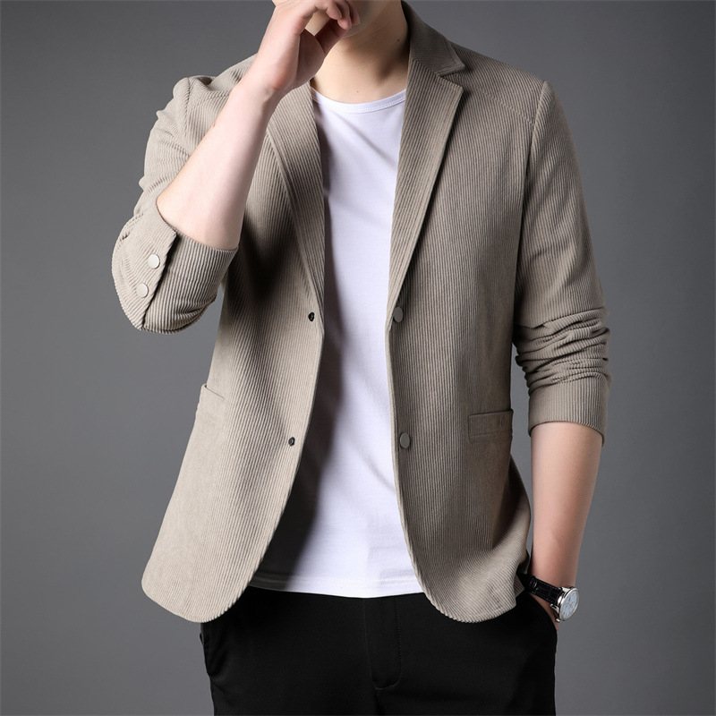 2024 Business Stripe Herr Casual Ytterkläder Trend Slim Dress Blazers