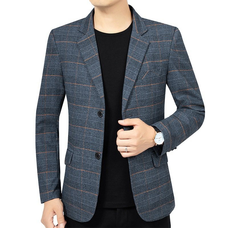 2024 Vår Och Höst Nya Stripes Casual Blazers Enkelrad Med Två Knappar