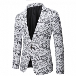 2024 Vårnyhet För Män Casual Printed Jacka Blazer Toppar