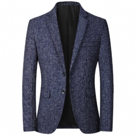 Blazers För Män Casual Spring Tunn Top Enkelknäppt Två Knappar Blå