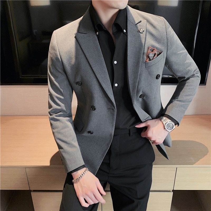 Blazers Herr 2024 Pinstripe Double Breasted Slim Fit