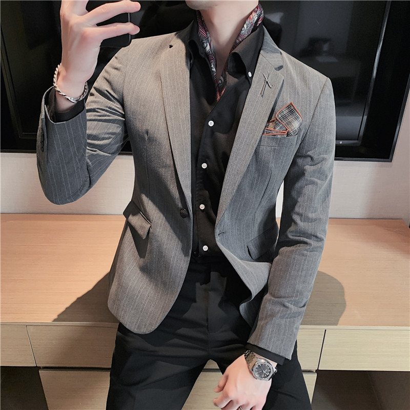 Blazers Herr 2024 Pinstripe Double Breasted Slim Fit