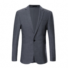 Blazers Slim Fit Blå Enkelrad En Knapp Trend