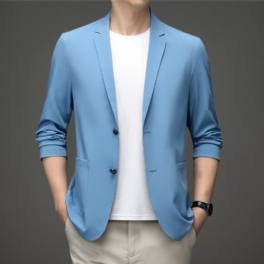 Herr Casual Summer Slim Single Layer Blazers Lättvikts Andas