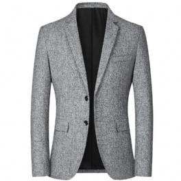 Jacka Herr Casual Spring Tunn Blazers Enkelknäppta Två Knappar