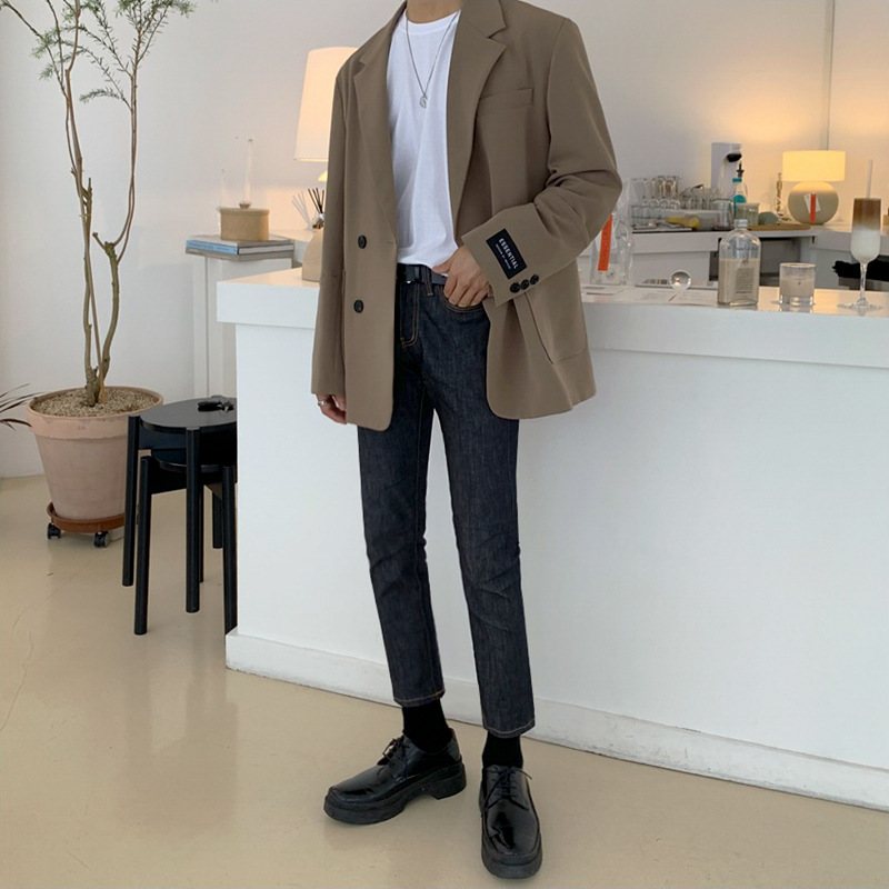 Lösa Casual Blazers För Män Trend