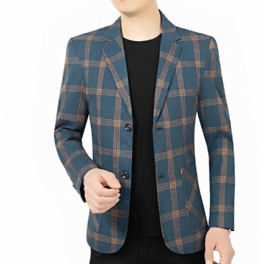 Rutig Jacka För Män Casual Blazers Vår Och Höst Slim Fit