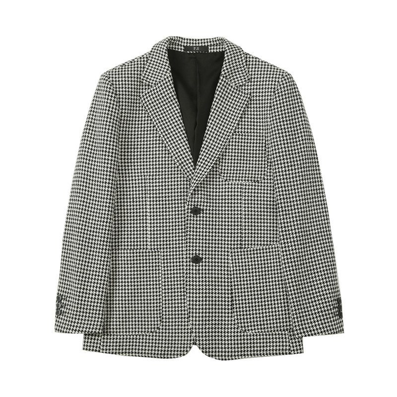 Våren 2024 Blazers Casual Suit Slim Rutig Jacka Houndstooth