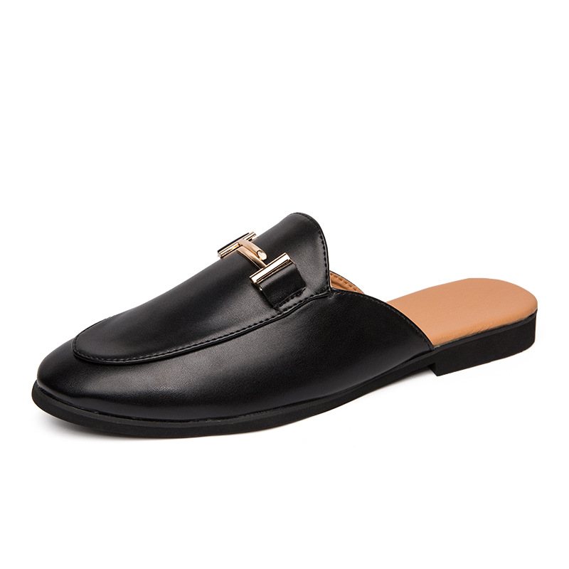 Baotou Tofflor Herr Sommar Slip-on Casual Ärtskinn Sandaler