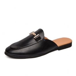 Baotou Tofflor Herr Sommar Slip-on Casual Ärtskinn Sandaler