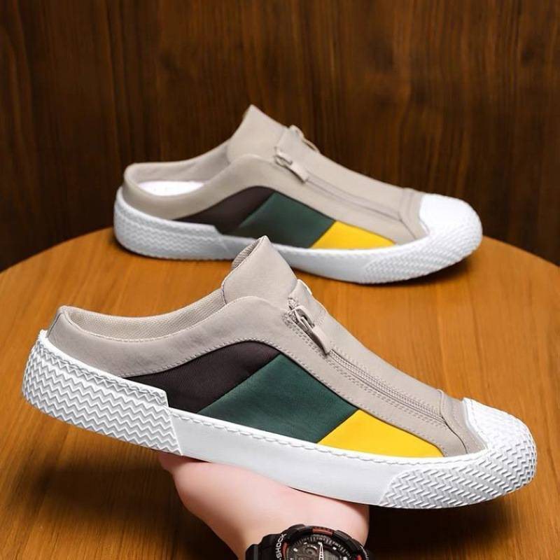 Tofflor Herr Sommar Andas Sandaler Trendiga Pull-on Canvas Baotou