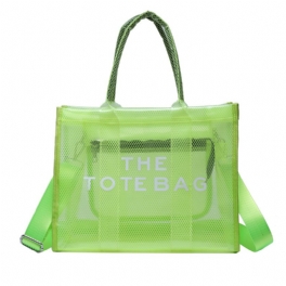 2024 New Fashion Damväska Med En Axel Transparent Pvc Jelly Bag Med Stor Kapacitet Bärbar Messenger Bag