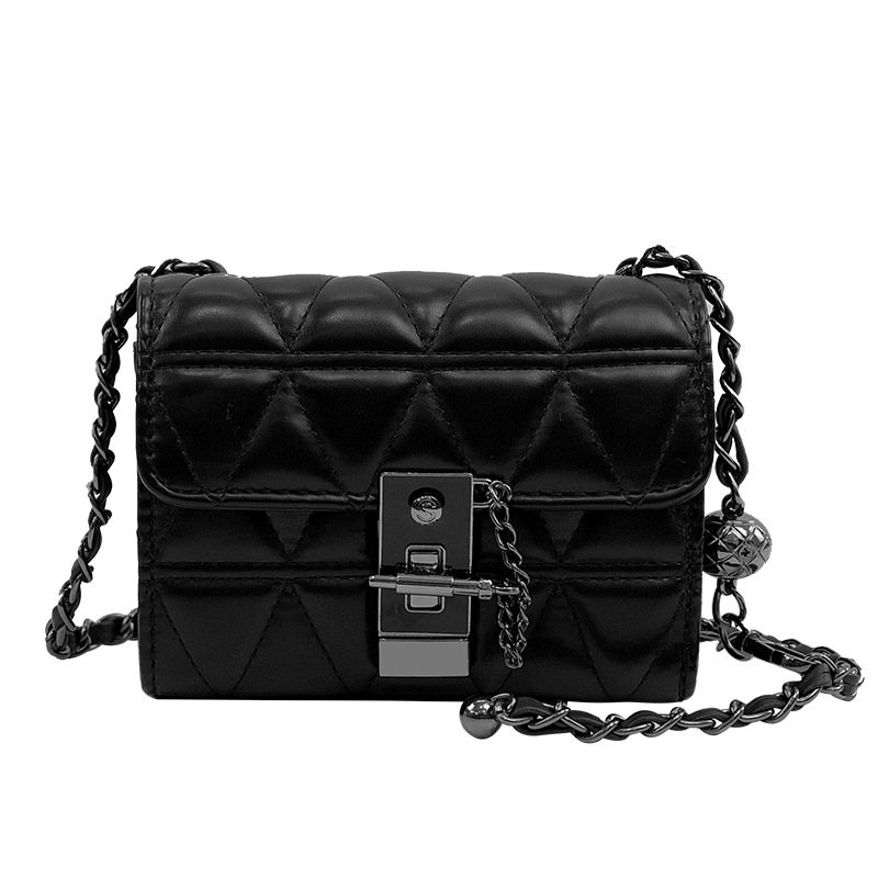 High-end Kvinnors Höst Och Vinter 2024 Ny Textur Läppstiftsväska Retro Crossbody Mini Kedjeväska Trend