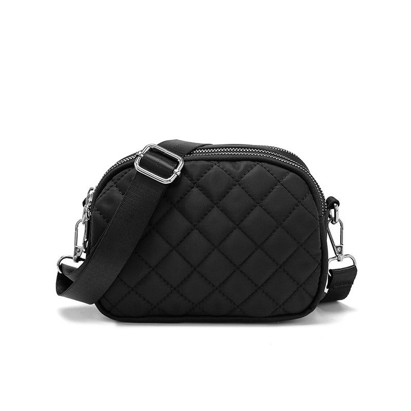 Messenger Bag Girl Lingge 2024 Ny Trendig Modetrend Kvinnlig Vattentät Nylon Axelväska