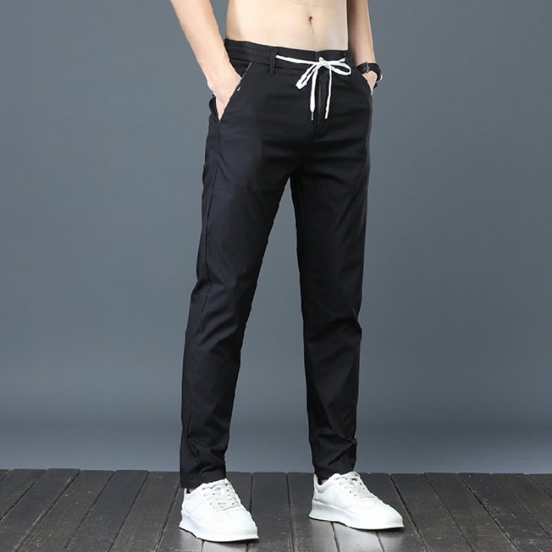 2024 Casual Stretch Sport Trend Mode Herr Byxor Tunn Sektion Slim Fit