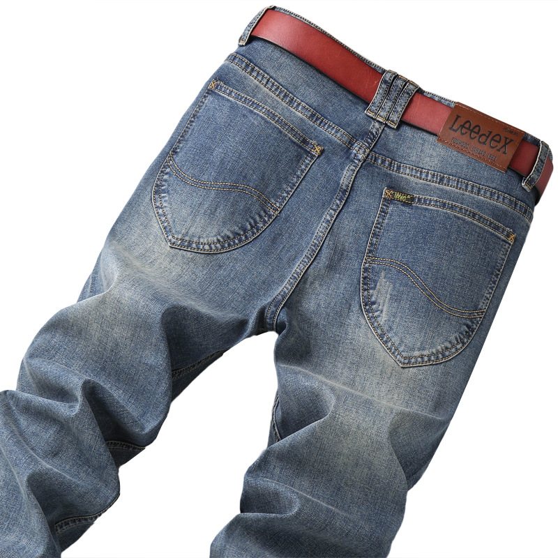 2024 Jeans För Män Rak Slim Fit Stretch Casual