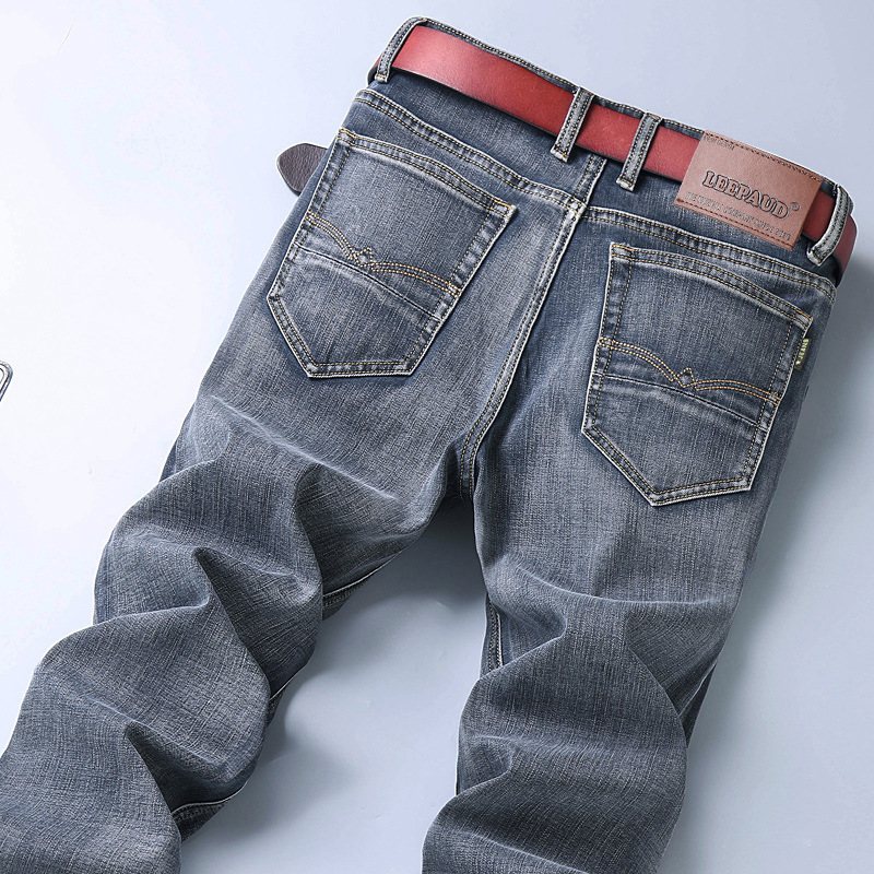 2024 Jeans För Män Rak Slim Fit Stretch Casual