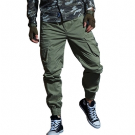 Casual Byxor För Män Slim Fit Camouflage Legged Multi Pocket Overall Sport