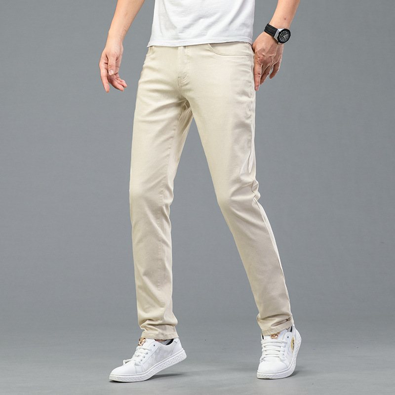 Casual Byxor Herr Rak Khaki Ny