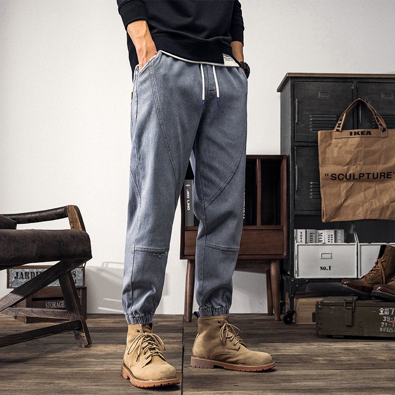 Herr Jeans Trend Lösa Raka Ben Casual Byxor