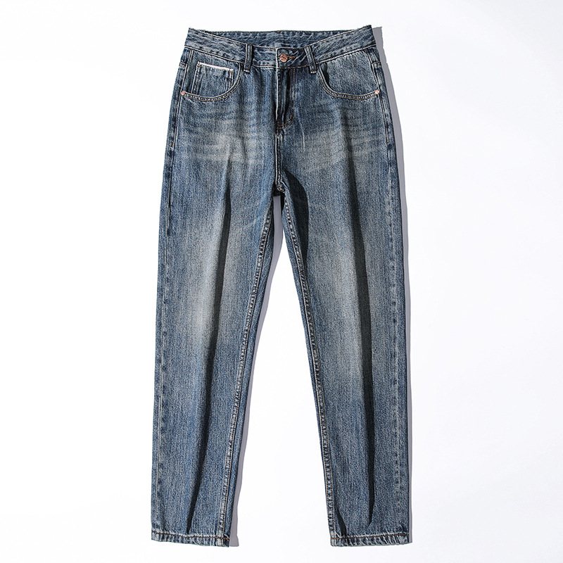 Jeans Herr Lösa Raka Retrobyxor Casual