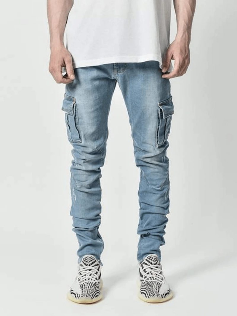 Jeans Herr Sidfickor Små Fötter Tight