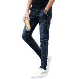 Jeans Herr Slim Fit Casual Vinterbyxor