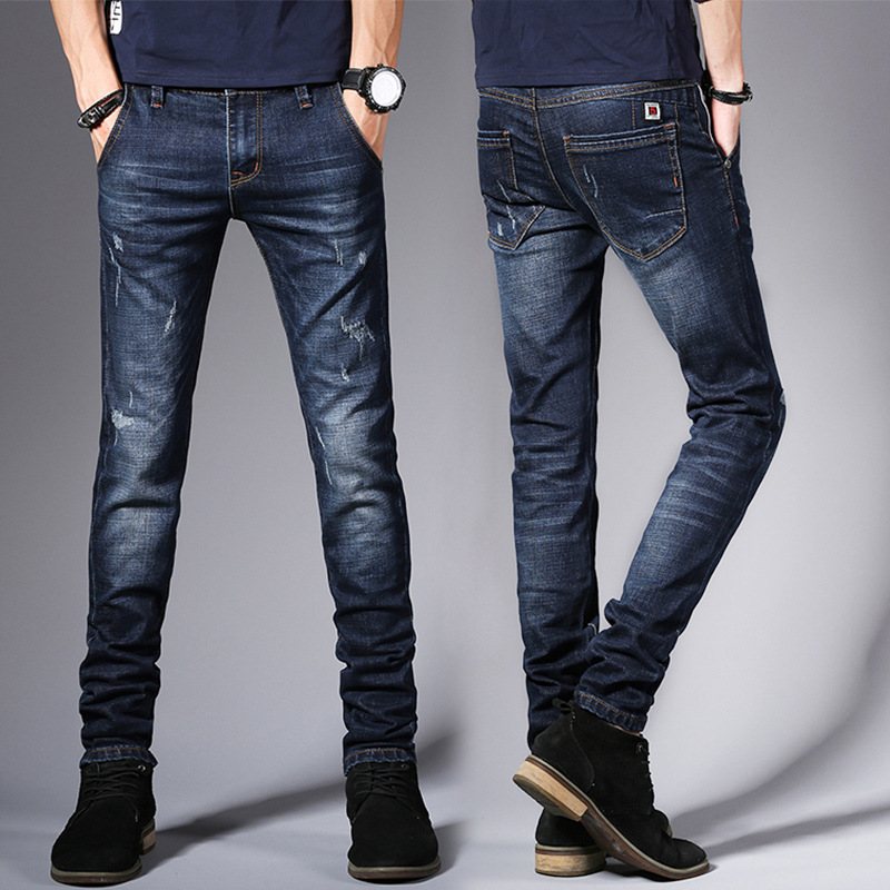 Jeans Herr Slim Fit Casual Vinterbyxor