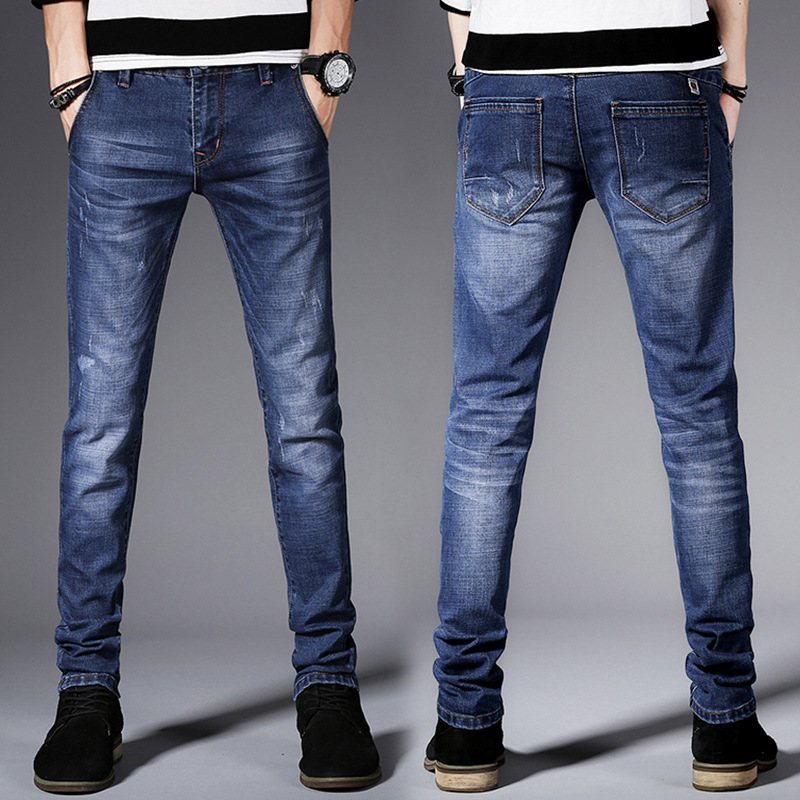 Jeans Herr Slim Fit Casual Vinterbyxor