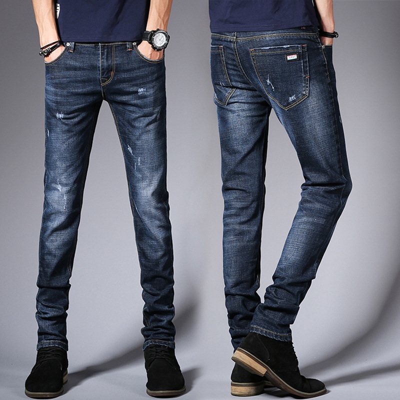 Jeans Herr Slim Fit Casual Vinterbyxor