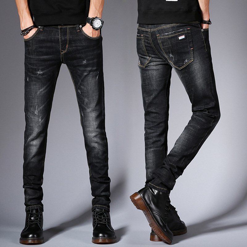 Jeans Herr Slim Fit Casual Vinterbyxor