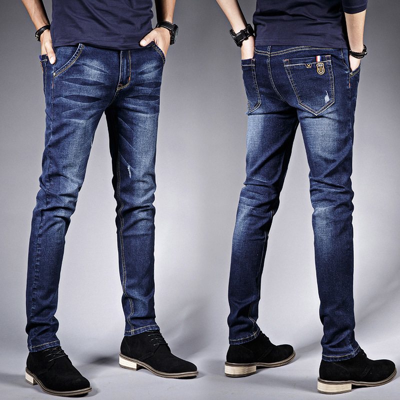 Jeans Herr Slim Fit Casual Vinterbyxor