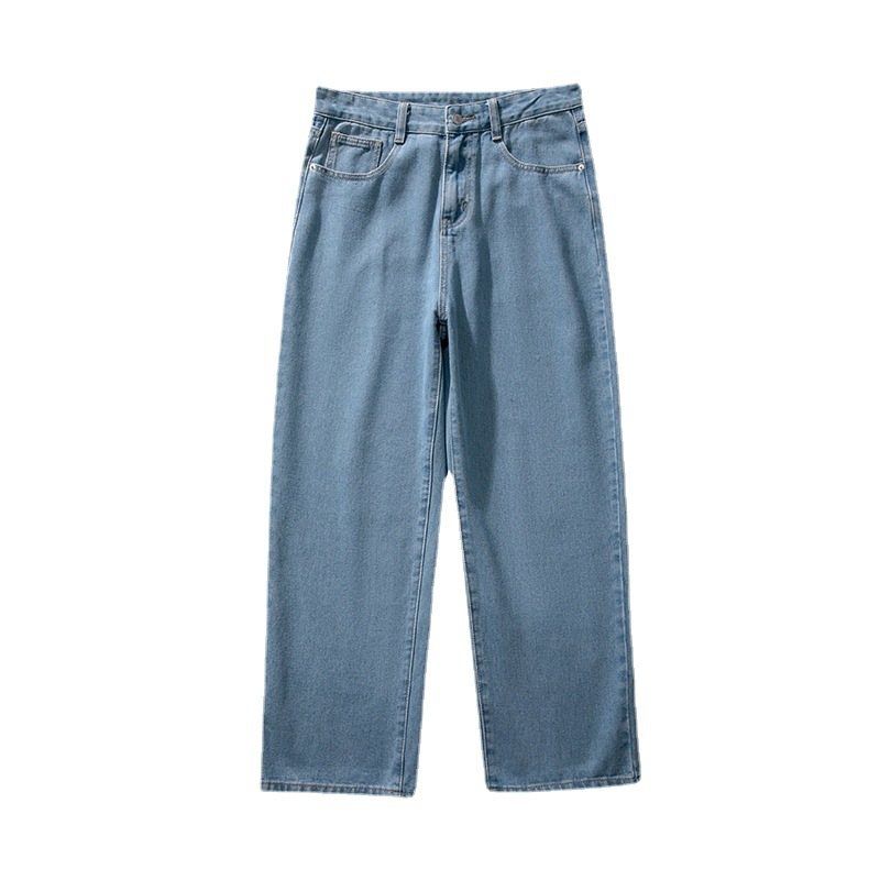 Jeans Med Vida Ben Herrbyxor Trendig Casual Rak Lös