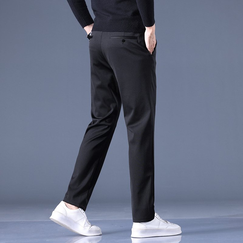 Stretch Casual Byxor Herr Slim Fit Rak