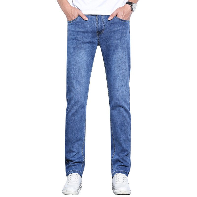 Stretchjeans Herr Slim Fit Rak Trendig Casual