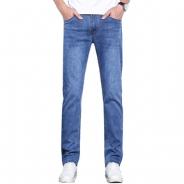 Stretchjeans Herr Slim Fit Rak Trendig Casual