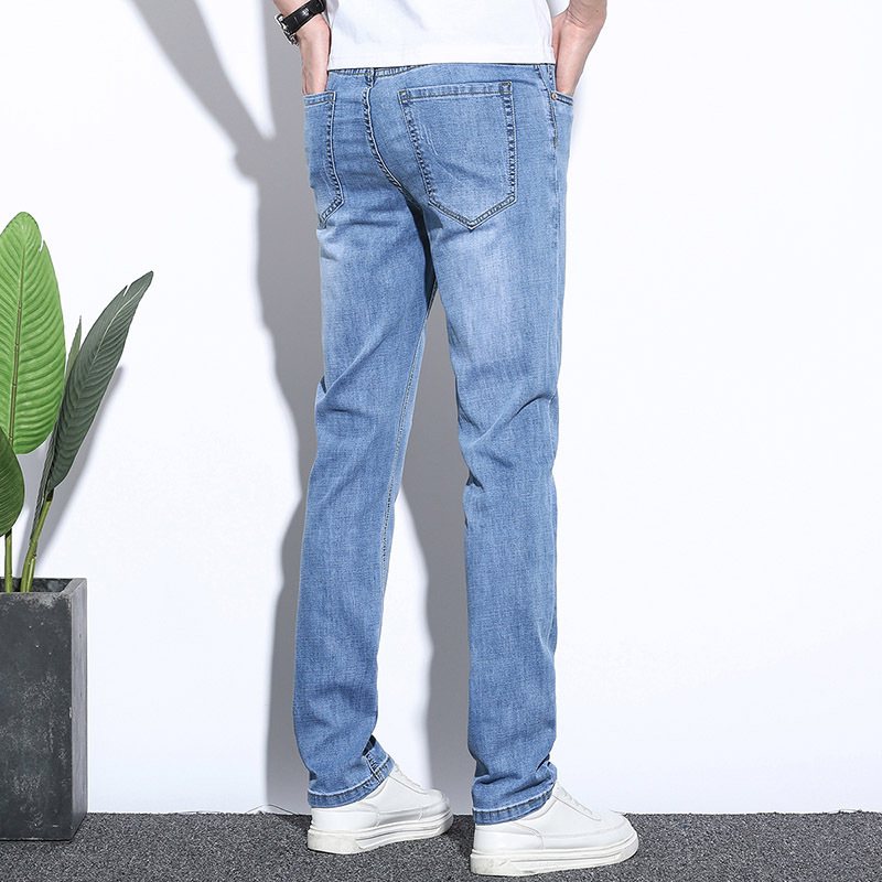 Stretchjeans Herr Slim Fit Rak Trendig Casual