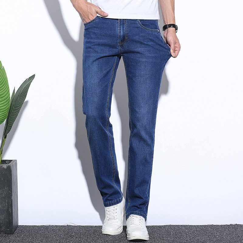 Stretchjeans Herr Slim Fit Rak Trendig Casual