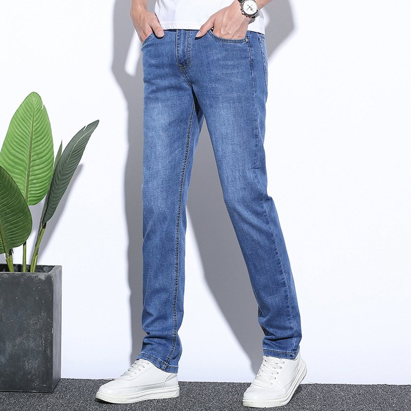 Stretchjeans Herr Slim Fit Rak Trendig Casual