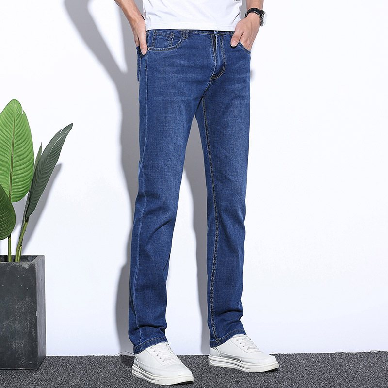 Stretchjeans Herr Slim Fit Rak Trendig Casual