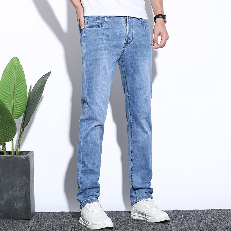 Stretchjeans Herr Slim Fit Rak Trendig Casual