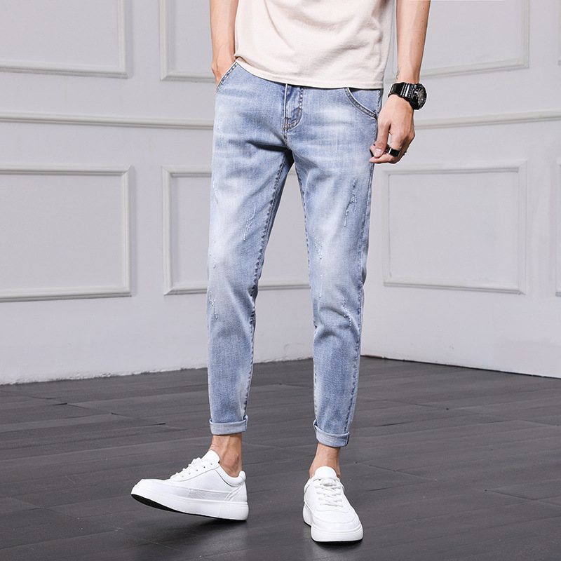 Trend Jeans För Män Casual Tunna