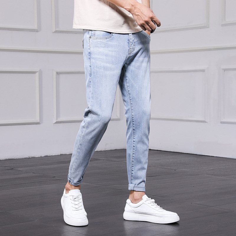 Trend Jeans För Män Casual Tunna