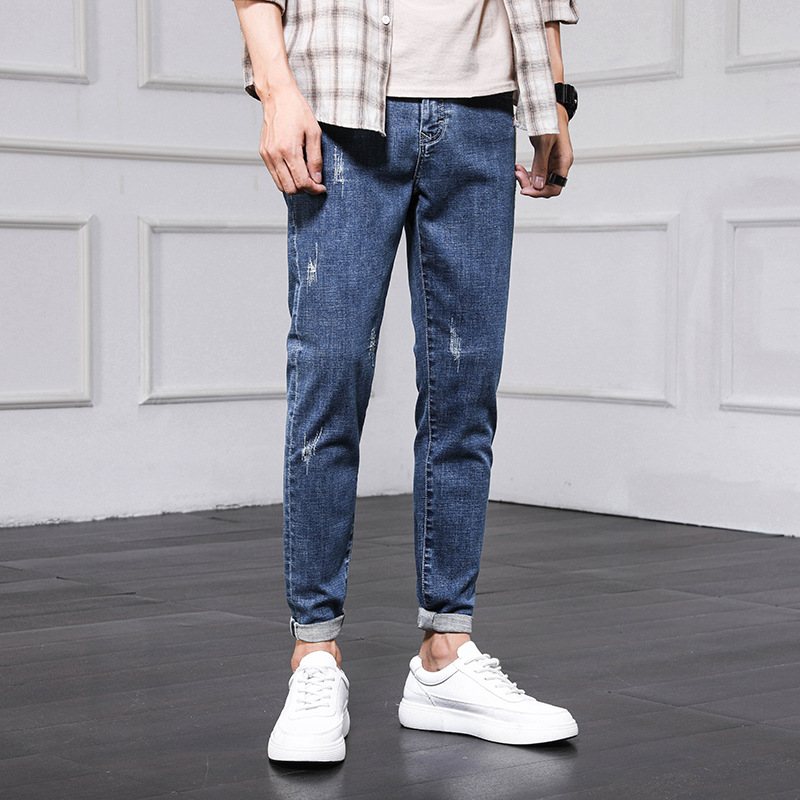 Trend Jeans För Män Casual Tunna